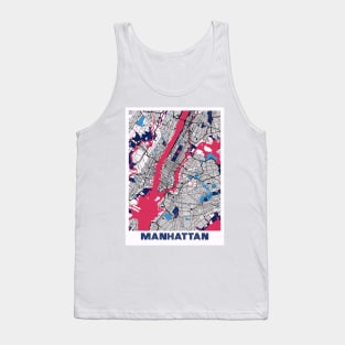 Manhattan - United States MilkTea City Map Tank Top